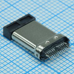 1054440001, соединитель usb 3.1 тип c вилка 24 контакта шаг 0.5мм угловой 22 терминала 1 порт лоток