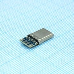 USB3.1 TYPE-C 24PM-024, разъём usb type-c - вилка на кабель