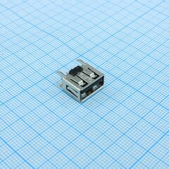 USBA-1JS (SZC), разъем usb, тип а, гнездо прямое на плату