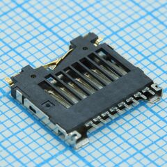 114-00841-68, сокет micro sd карты skt 8 контактов шаг 1.1мм угловой smd