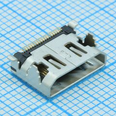 2013978-1, соединитель hdmi 19 контактов шаг 0.4мм угловой smd 19 терминалов 1 порт лента на катушке