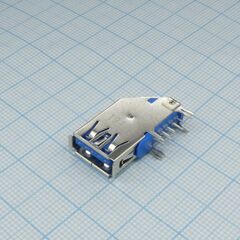 484040003, разъем usb, тип a, usb 3.0, розетка, 9 выводов, угловая, dip монтаж