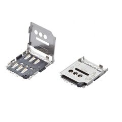 0788000001, соединитель micro sim карты 6 контактов smd 0.5а/контакт лента на катушке
