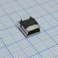 5000751517, разъем mini usb тип b, usb 2.0, розетка, 5 выводов, монтаж в сквозное отверстие