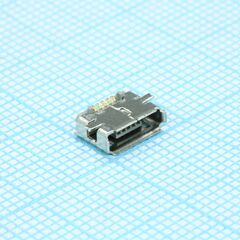 207A-ABA0-R, разъем micro-usb тип ab розетка на плату, 5 выв. угловая