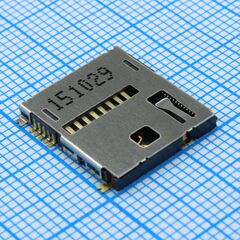 DS1139-07-10SS4BSR, держатель карты micro sd реверсный h=1.85мм smt