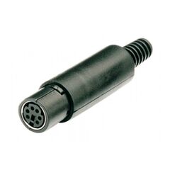 KLS1-294F-6B, гнездо mini din 6 контактов на кабель
