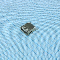 L-KLS1-181B-W, разъем usb тип а вертикальный монтаж, розетка на плату