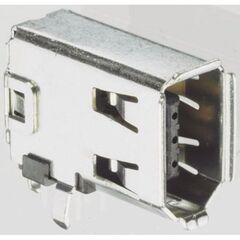 5787956-1, разъем ieee-1394, i/o, 6 контактов, розетка, firewire пайка, серия ieee 1394