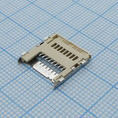 5009010801, гнездо памяти, серия 500901, micro sd, 8 контакт(-ов), медный сплав, контакты с покрытием из золота