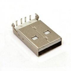 USBA-1M, разъем usb a-1m, штекер на плату, 4 контакта