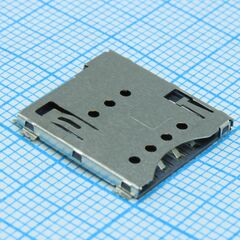 SIM7100-6-1-15-00-A, разъем микро sim карты 6 контактов шаг 1.27мм угловой smd лента на катушке