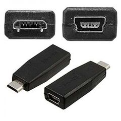 USB-F MINI TO USB-M MICRO, переходник usb miniusb f - microusb m