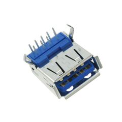 1932258-1, разъем usb тип a, usb 3.0, розетка, 9 вывод(-ов), монтаж в сквозное отверстие, прямой угол