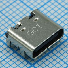 USB4105-GF-A, разъем usb 2.0 тип с smt 0.95мм монтаж в отверстие