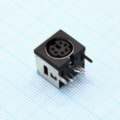 DS1093-03-B-N-6-0, minidin 6 конт (м) на плату