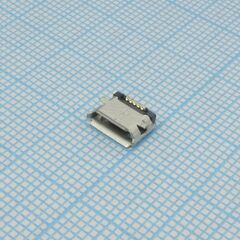 DS1105-06-B60R, разъем micro usb 2.0 розетка 5 контактов, тип b для поверхностного монтажа (с фиксатором в отверстие), луженый корпус лента на катушке