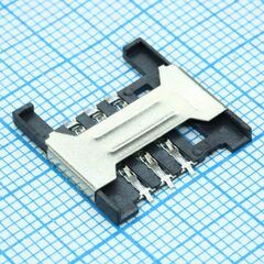 DS1138-07-06SS4BSR, держатель mini sim 2.54мм высота 1.8мм 6 контактов