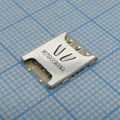 1042240820, гнездо памяти, push-pull, 104224 series, nano sim, 6 контакт(-ов), медный сплав