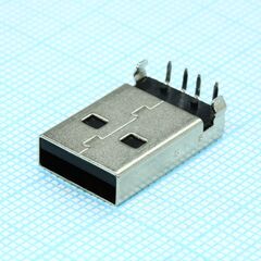 DS1097-BN0, разъем usb тип a; tht; вилка угловая 90°