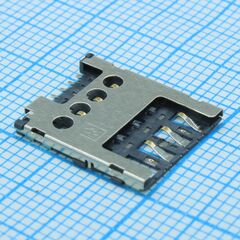 L-KLS1-SIM-046-6P-R, держатель микро sim карты 6 контактов