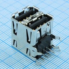 1903815-1, usb-коннектор std 2.0 usb a 4p угловой 2 ряда