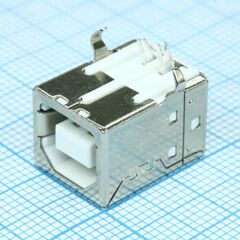 DS1099-WN0-FE, разъем usb тип b розетка на плату белая, угловая