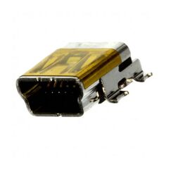 675031020, разъем mini usb тип b, usb 2.0, розетка, 5 вывод(-ов), поверхностный монтаж, прямой угол