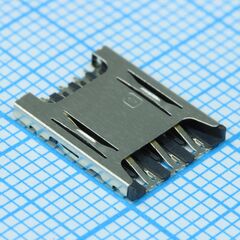L-KLS1-SIM-092-7P-H1.4-R, разъем нано sim карты 6 контактов высота 1.4мм