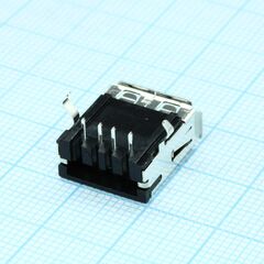 676430910, разъем usb тип а розетка,4 контакта, угловой монтаж в отверстие 4 провода 1 порт лоток