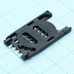 115B-BAA0-R01, сокет mini sim карты с крышкой