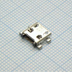 microUSB 7BF в разрез платы, разъем micro usb тип b, usb 2.0, розетка угловая, 7pin в разрез платы