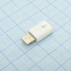 USB AD microUSB 5BF/ Apple 5M, переходник с розетки microusb на вилку apple lightning (8-контактный разъем)