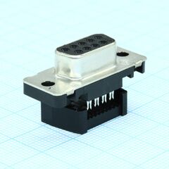 1658612-4, разъем d sub, серия amplimite hdf-20, de, гнездо, 9 контакт(-ов)