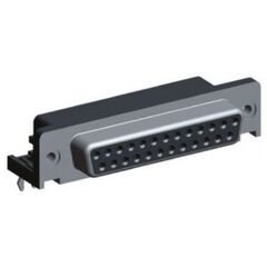 1734350-1, разъем d sub, 25 контакт(-ов), гнездо, db, серия amplimite hd-20, корпус из металла, пайка