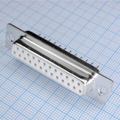 KLS1-221-25-F-W, d-sub, розетка на плату
