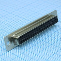 DS1035-62FBNSISS, d-sub разъем высокой плотности, пайка на кабель, розетка, 62 контакта, цвет - чёрный