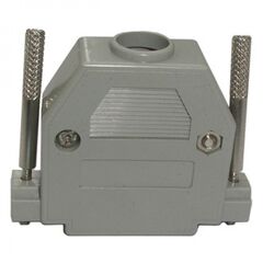DSUB PLASTIC CASE (DPT-25C), кожух для разъема d-sub 25pin пластиковый серый с удлиненными винтами