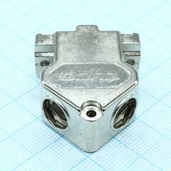 1534805-1, корпус d sub, два ввода, серия amplimite, de, 45°, корпус из металла