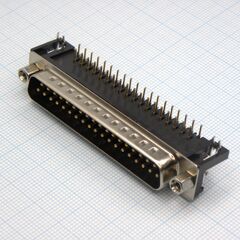 KLS1-215-37-M-B, вилка 37 pin на плату, шаг 2.77мм