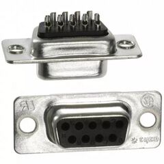 5-747905-2, разъем d sub, 9 контакт(-ов), гнездо, de, серия amplimite hdp-20