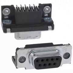 5747844-4, разъем угловой d sub, 9 контакт(-ов), гнездо, de, серия amplimite hd-20