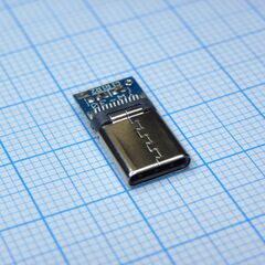 Разъем USB3.1 TYPE-C 24PM-035, разъём usb type-c - вилка на кабель