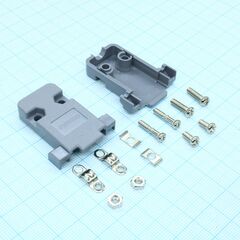 DS1045-09AP1S1-B, кожух для d-sub разьема 9 pin, пластик, серый