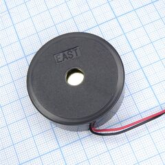TFM-05BA, пьезоизлучатель 80db/12v/6ma d=44 1.0khz гибкие выводы 100 мм
