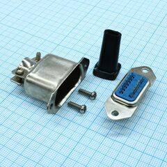 DS1078-14F, разъем на кабель centronics 14 контактов розетка в корпусе + защёлки