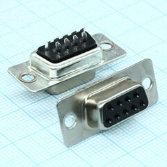 KLS1-213-09-F-B, гнездо 9 pin на кабель (пайка)