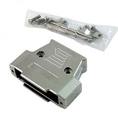 DSUB METAL CASE (DM-25), корпус к разъему d-sub металлический кожух, серебристый