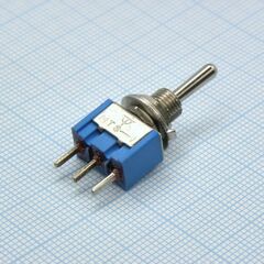 MTS-123 A-2, тумблер (on)-off-(on) 1 группа контактов 3а, 250в на плату