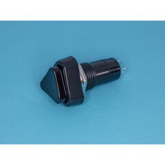 PSW-6C-B, кнопка треугольная 220в 1а без фиксации, крепление гайка, черная